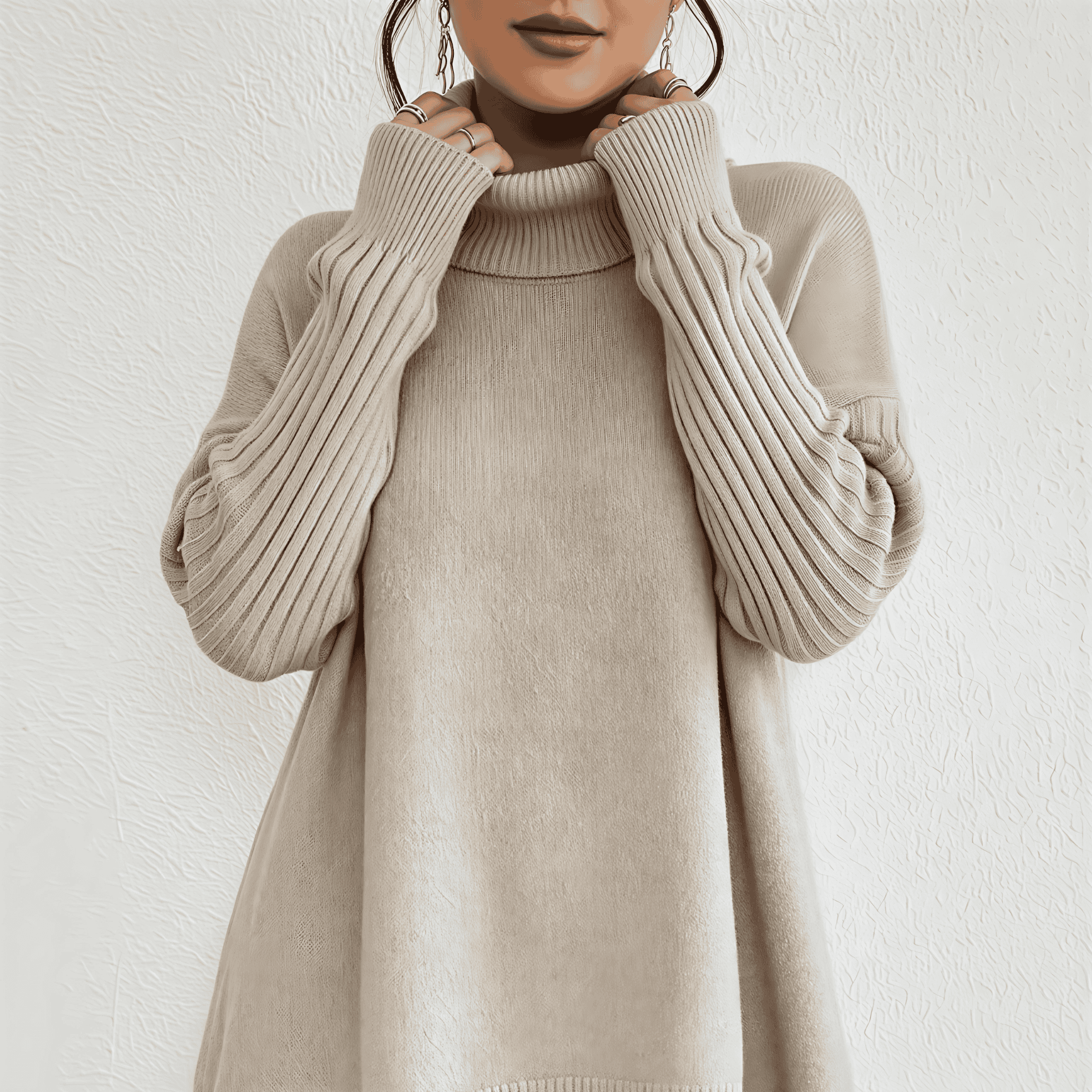Studio Harvyn | Women - Turtleneck Jumper – Oversized Fit
