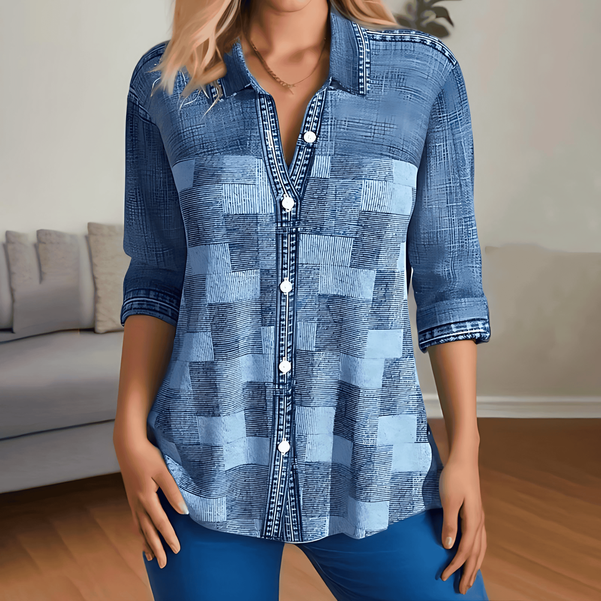 Studio Harvyn | Women - Vintage Style Checked Shirt - Classic Fit