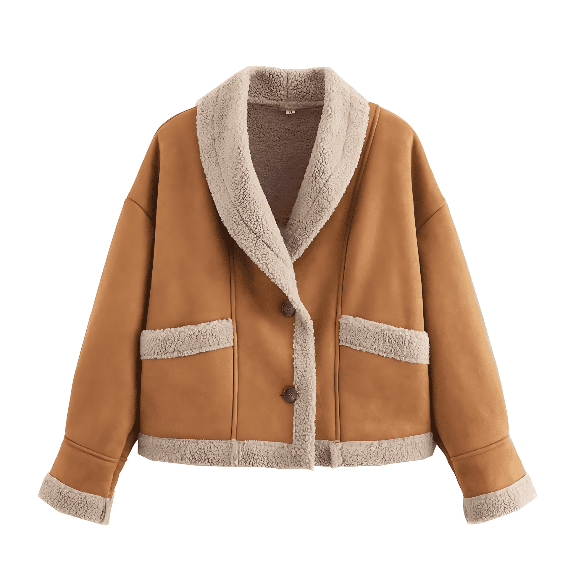 Studio Harvyn | Women - Wide Cut Teddy Jacket - Button Details