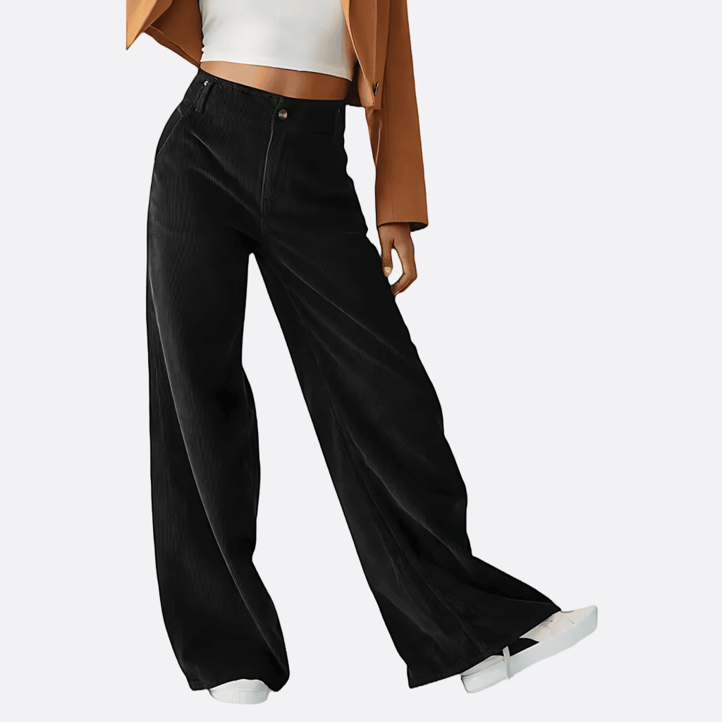 Studio Harvyn | Women - Wide Leg Corduroy Trousers - Casual Style