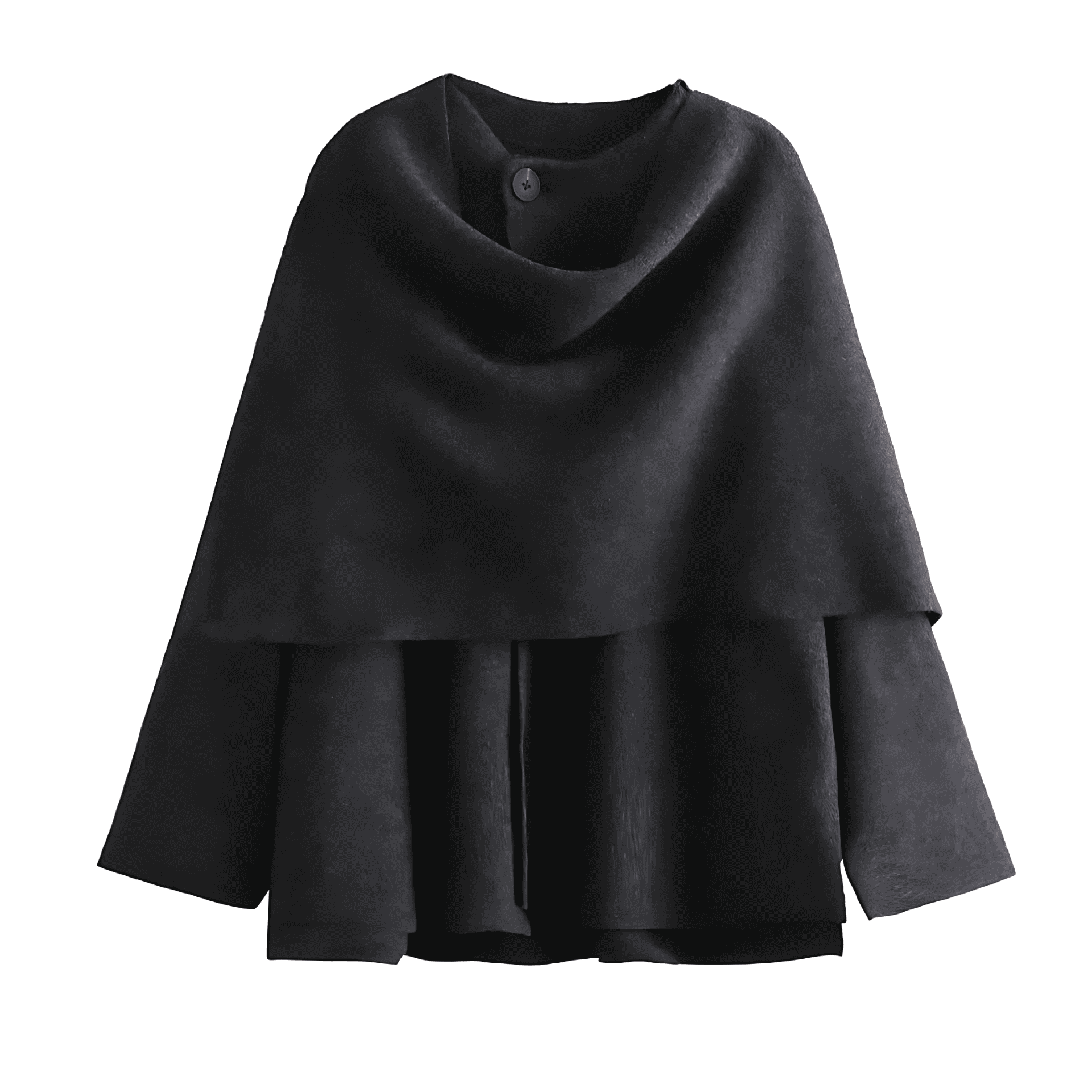 Studio Harvyn | Women - Wool Cape Jacket - Asymmetric Style