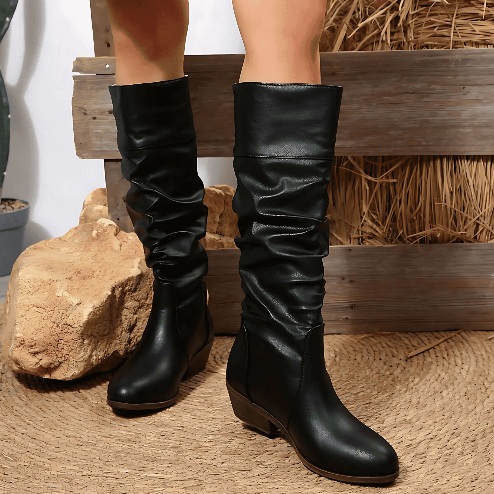 Studio Harvyn | Women – Block Heel Boots – Western Style