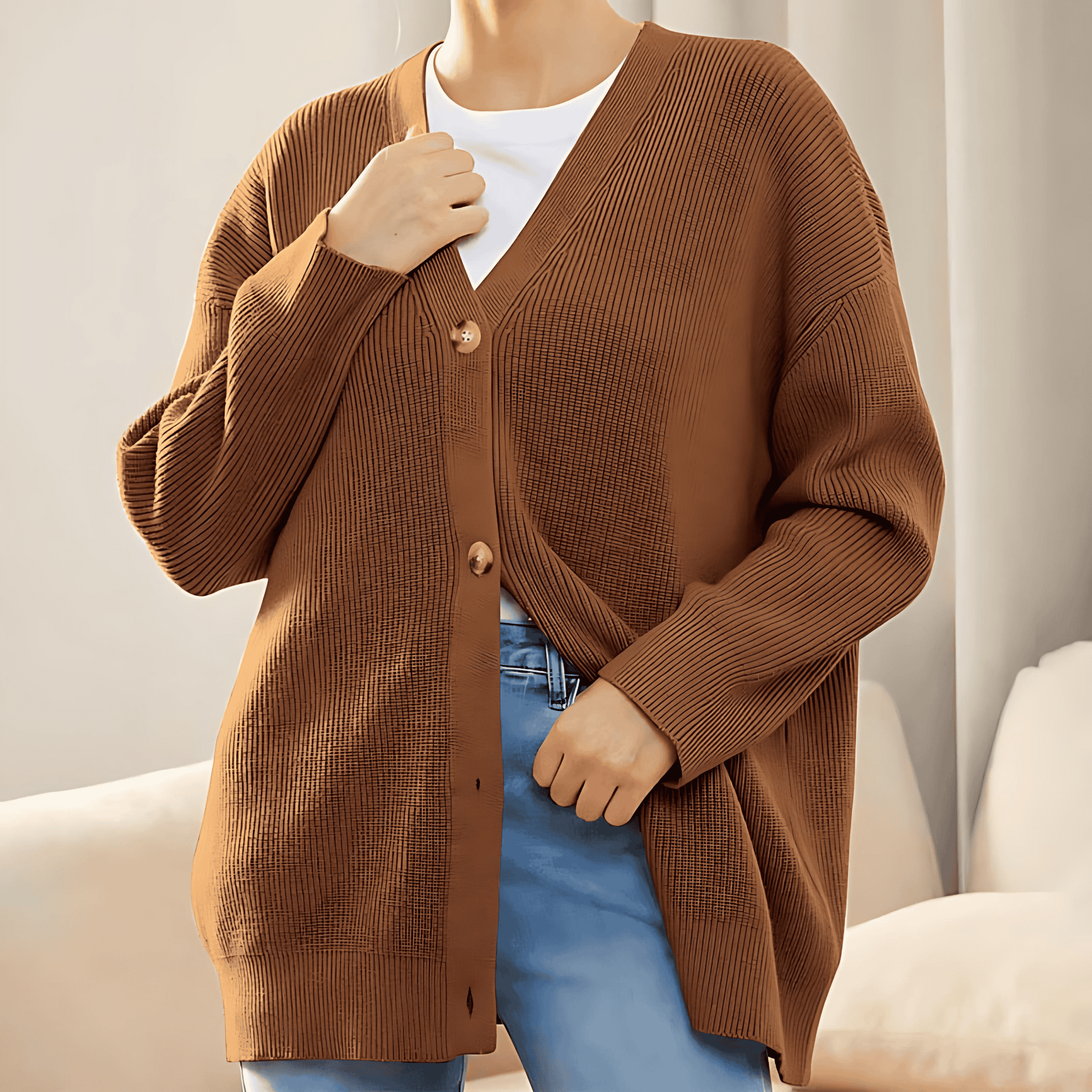 Studio Harvyn | Women – Casual Knitted Cardigan - Autumn Style