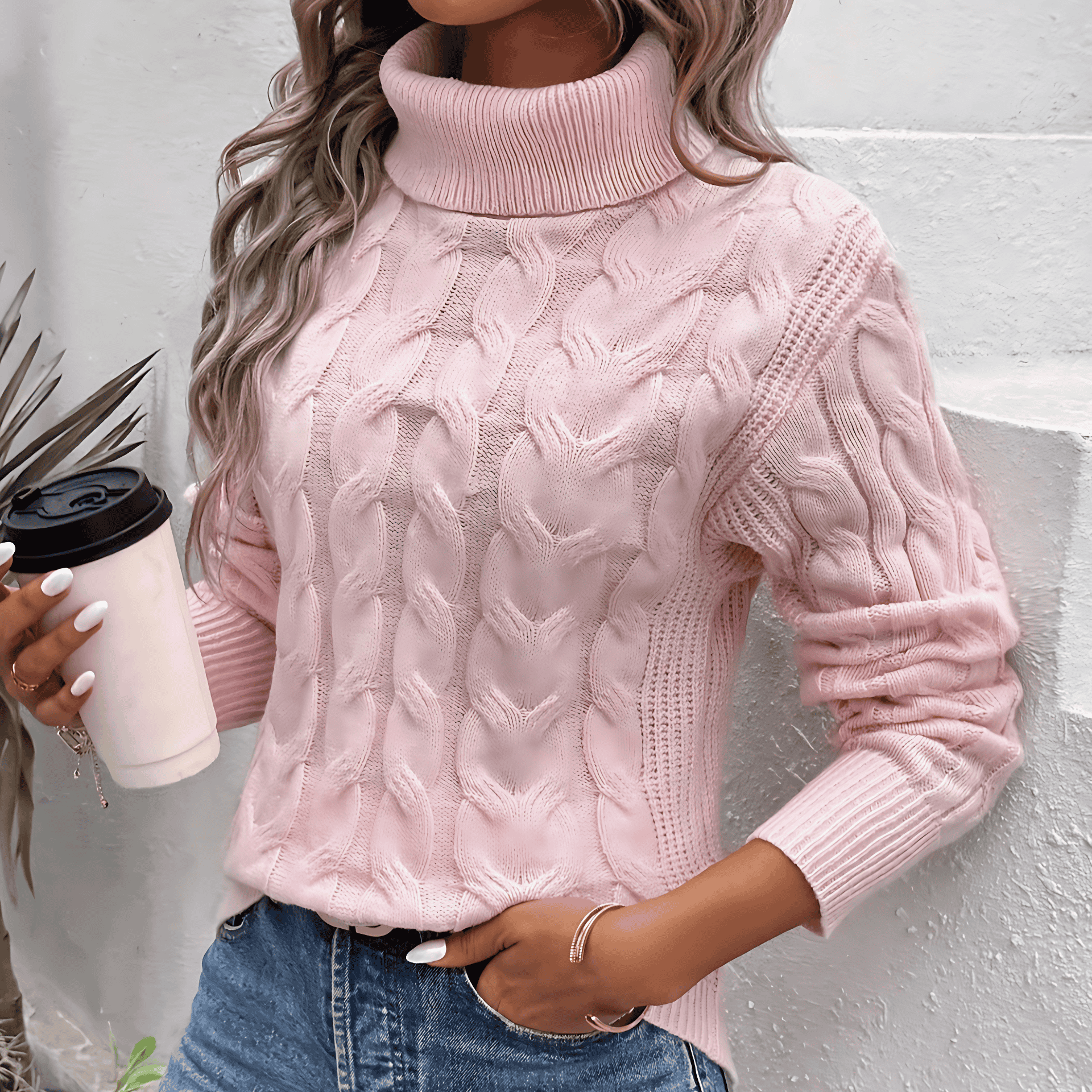 Studio Harvyn | Women – Cosy Turtleneck Knitted Jumper - Soft Comfort