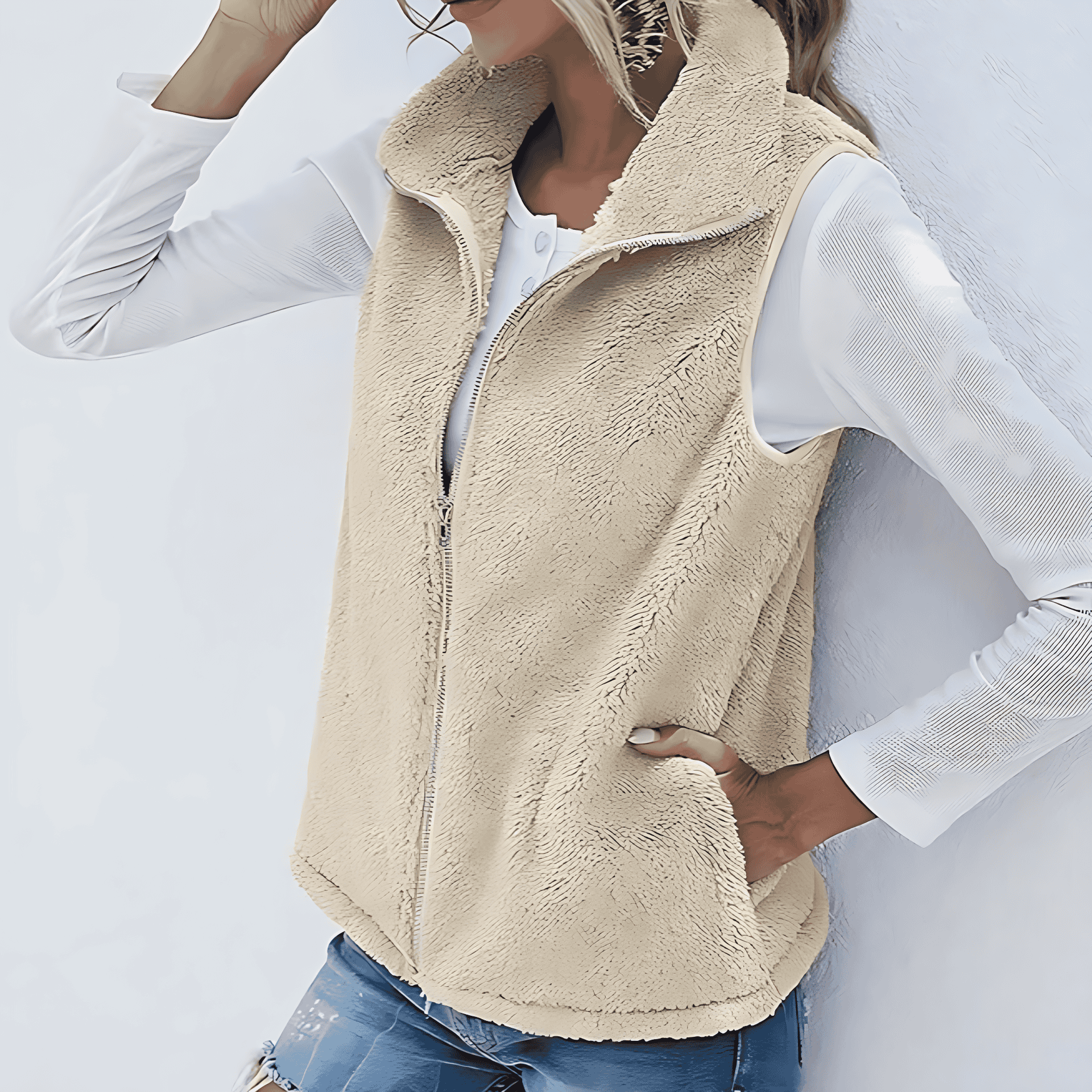 Studio Harvyn | Women – Cosy Zip Waistcoat - Stylish Comfort