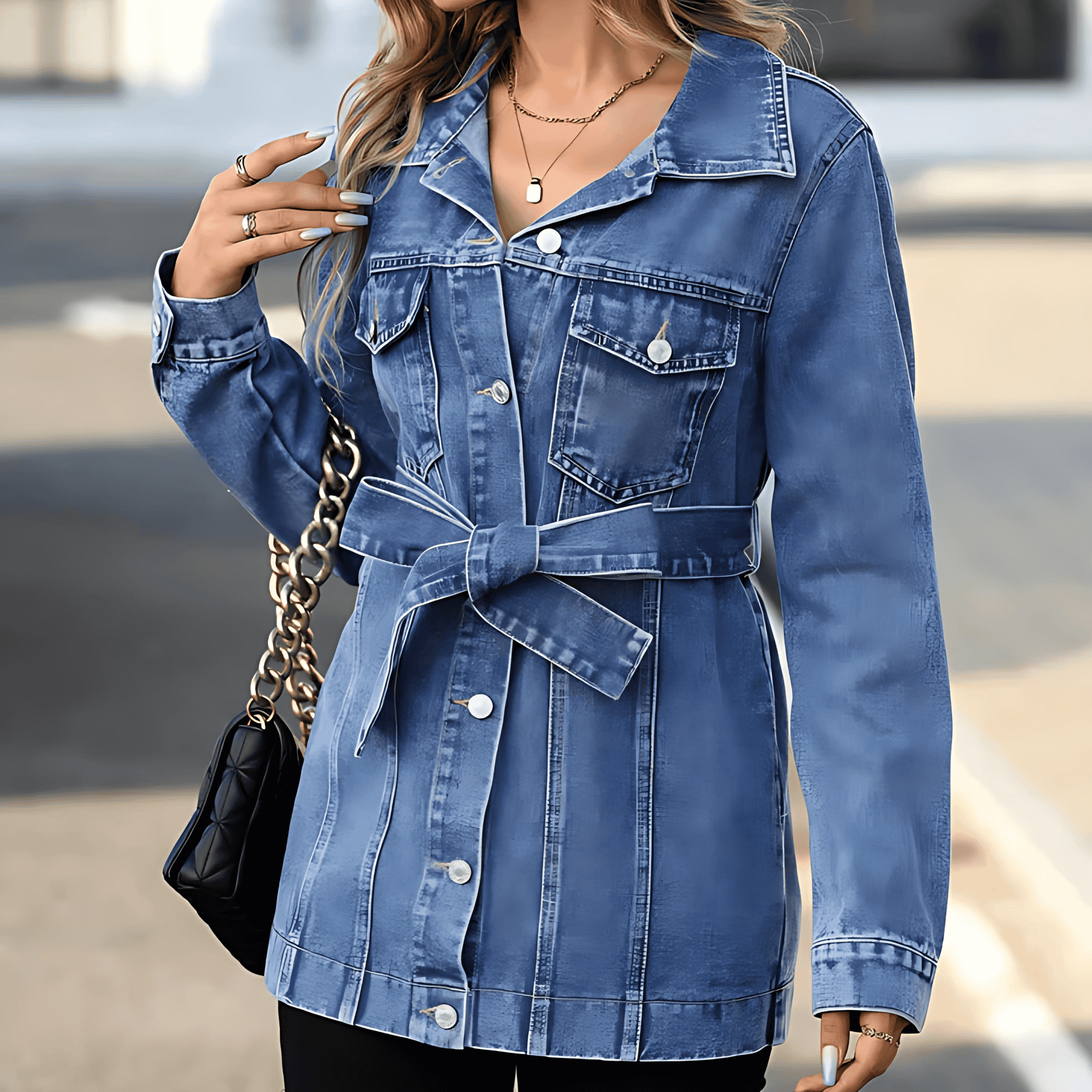 Studio Harvyn | Women – Denim Coat – Flap Pockets