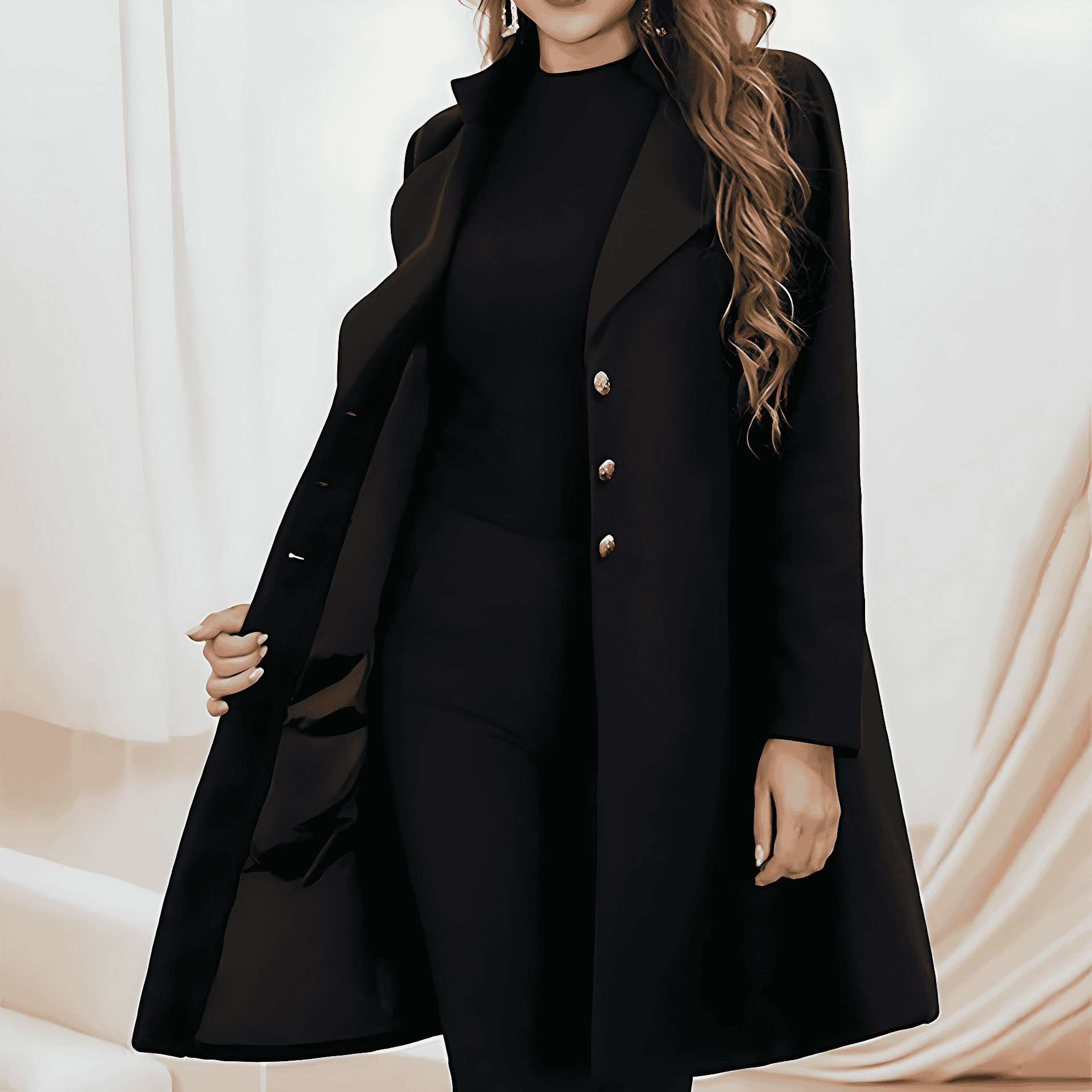 Studio Harvyn | Women – Elegant Winter Coat - Stylish Overcoat