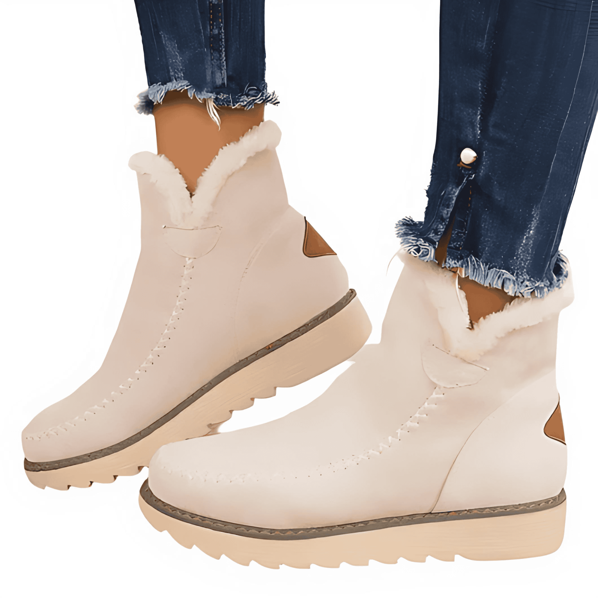 Studio Harvyn | Women – Faux Fur Lined Snow Boots - Suede Look