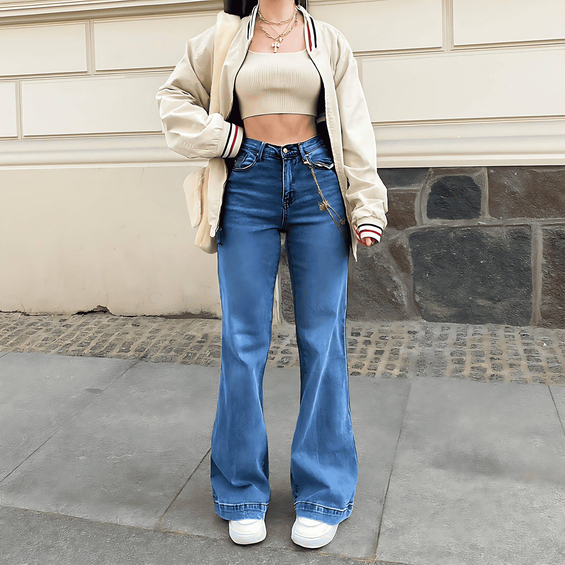 Studio Harvyn | Women – Flared Denim Jeans - Mid Waist