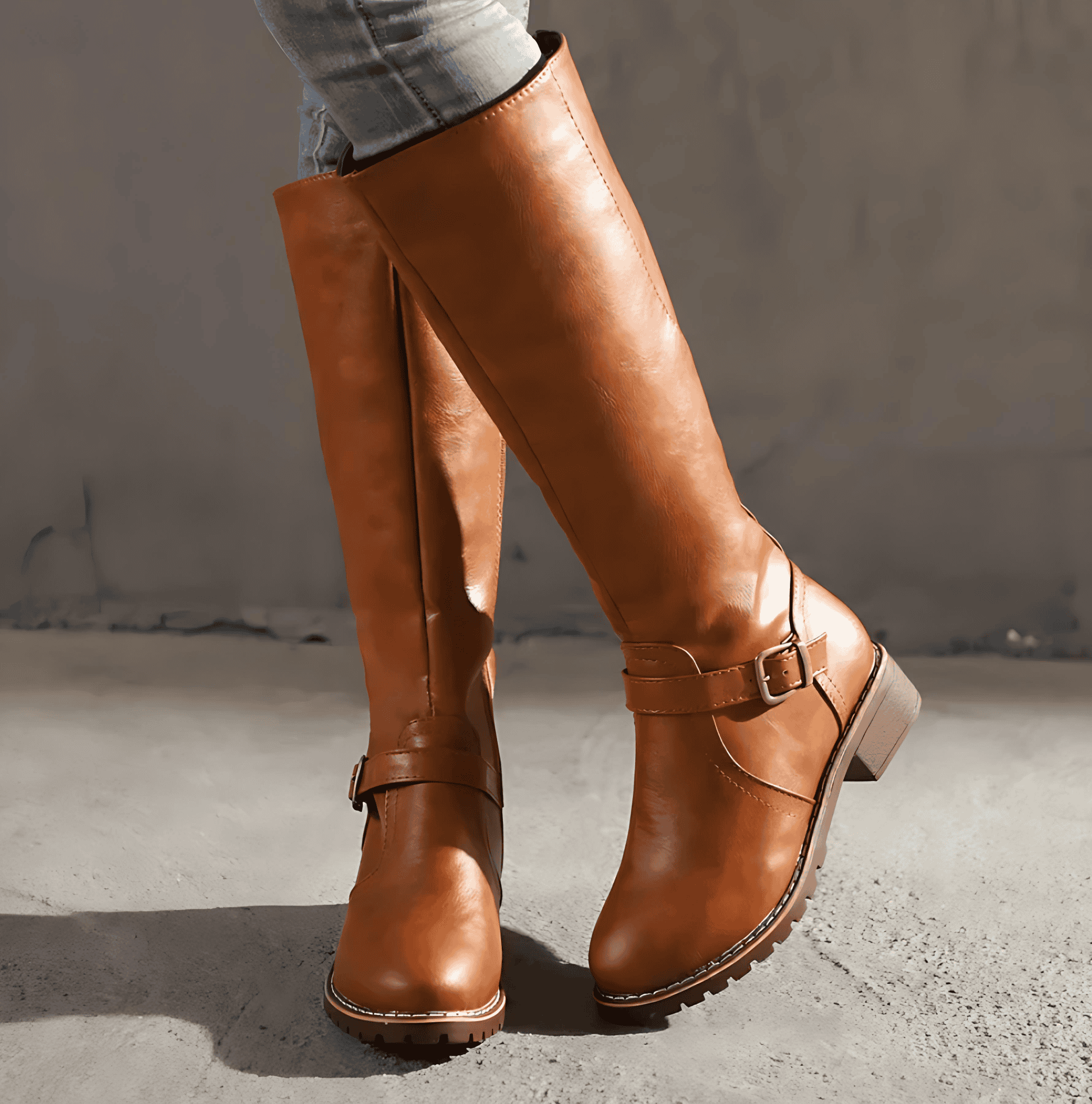 Studio Harvyn | Women – Knee High Boots - Low Heel
