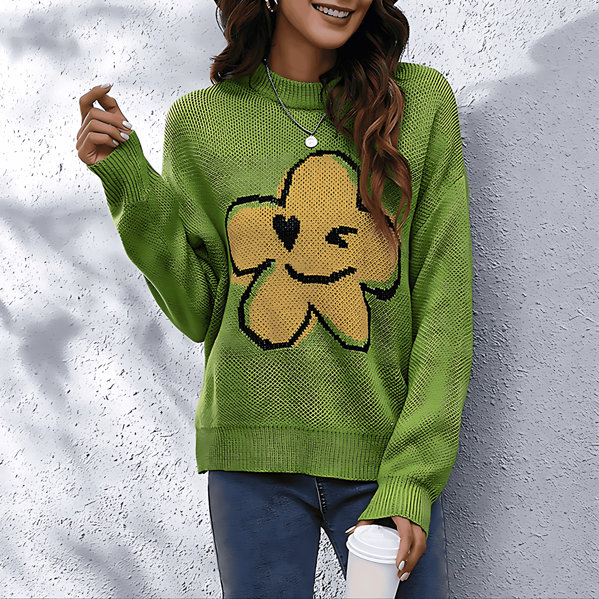 Studio Harvyn | Women – Knitted Jumper - Floral Design