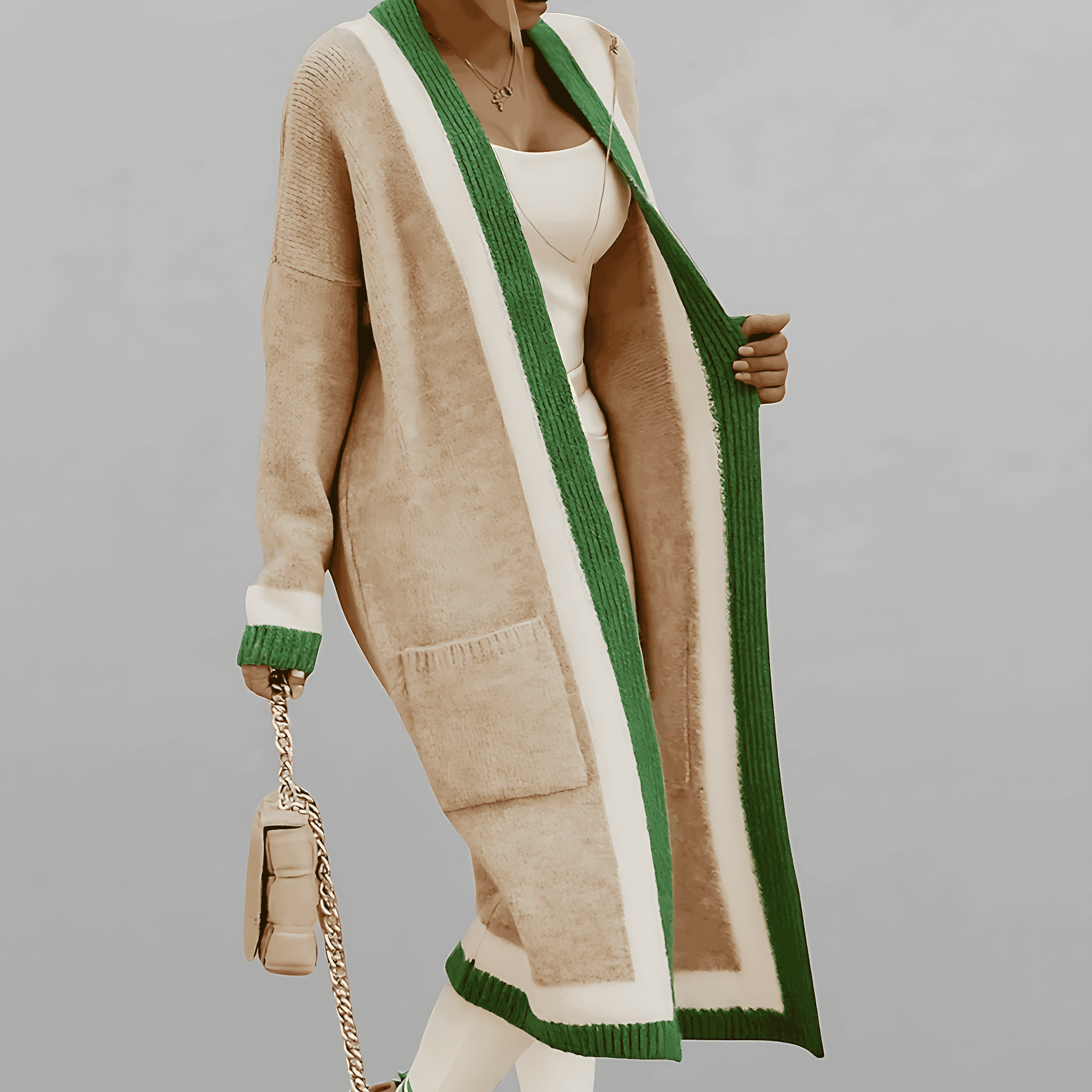 Studio Harvyn | Women – Long Cardigan - Vintage Style