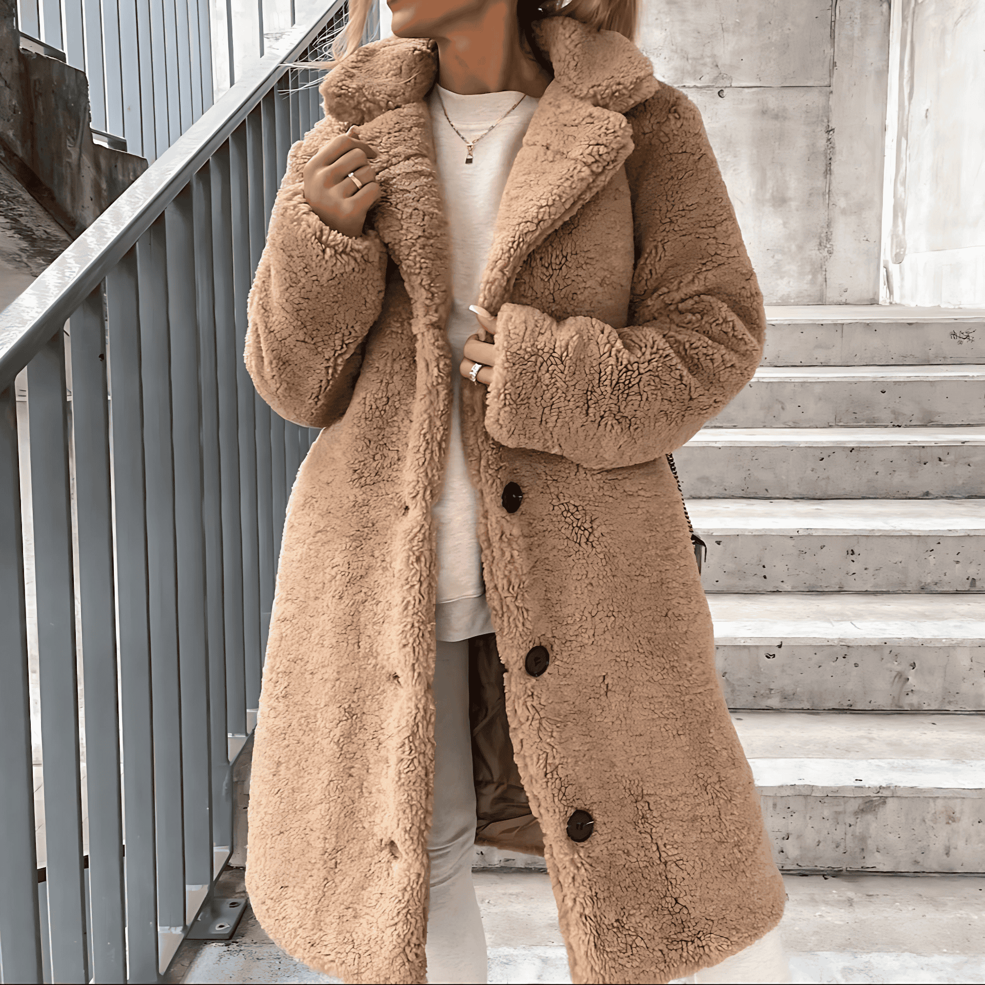 Studio Harvyn | Women – Oversized Teddy Coat - Faux Shearling