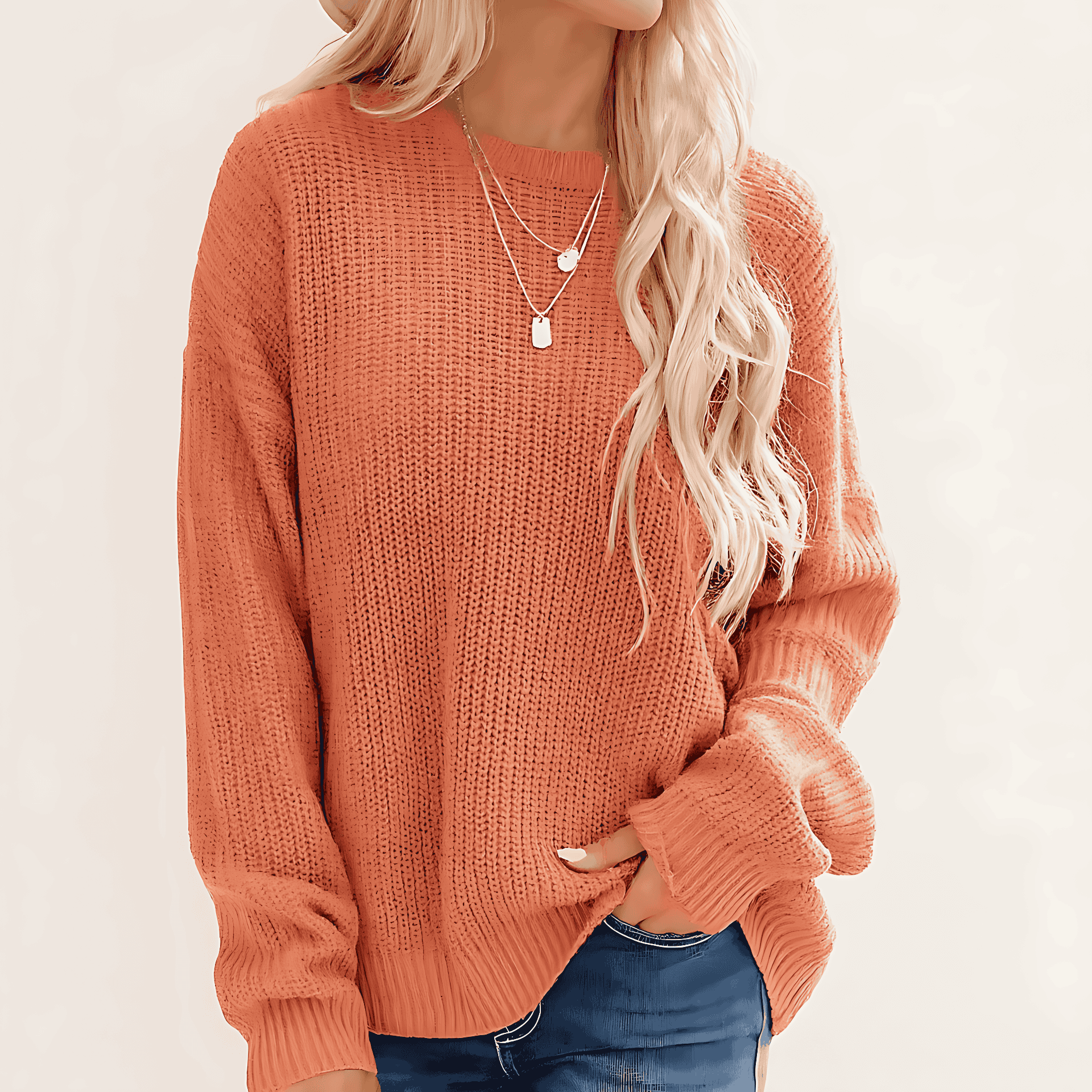 Studio Harvyn | Women – Ribbed Knit Sweater - Relaxed Fit