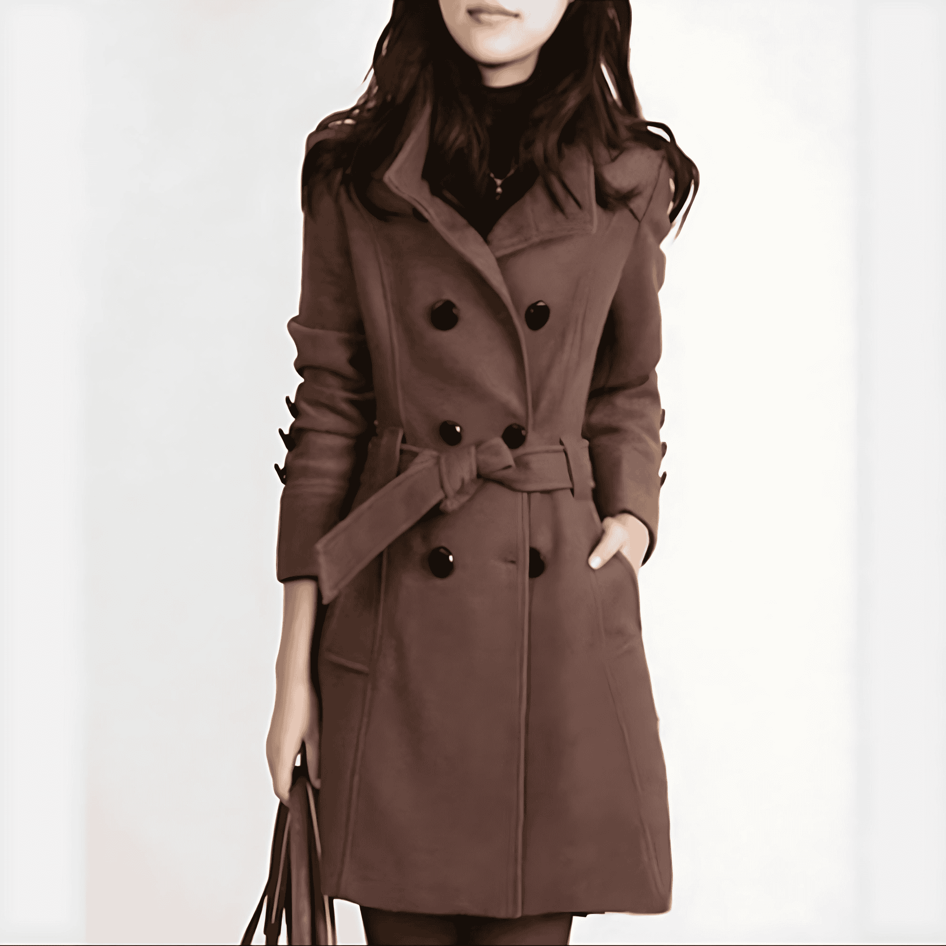 Studio Harvyn | Women – Stylish Trench Coat - Waist Belt