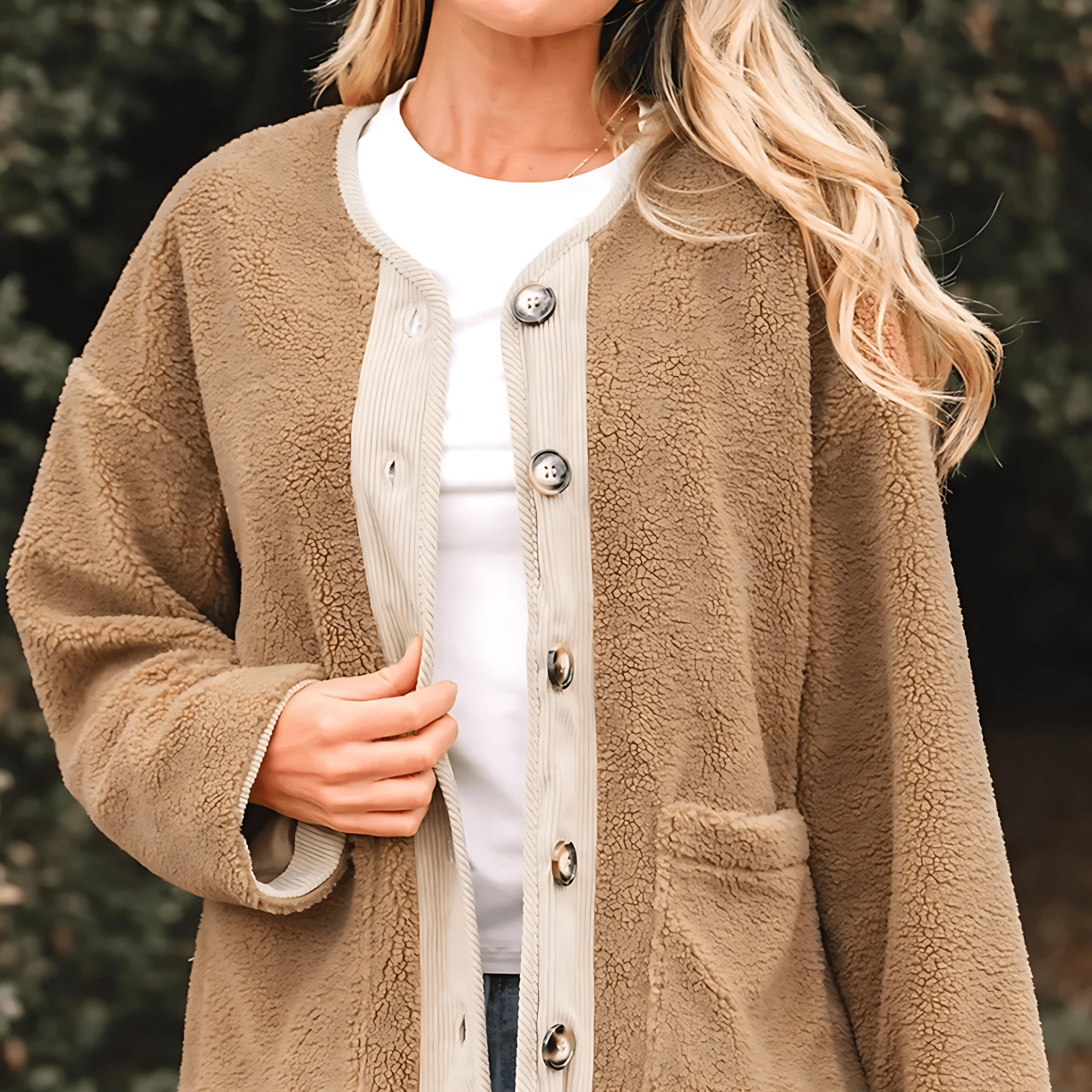 Studio Harvyn | Women - Sherpa Teddy Jacket - Button Front Style