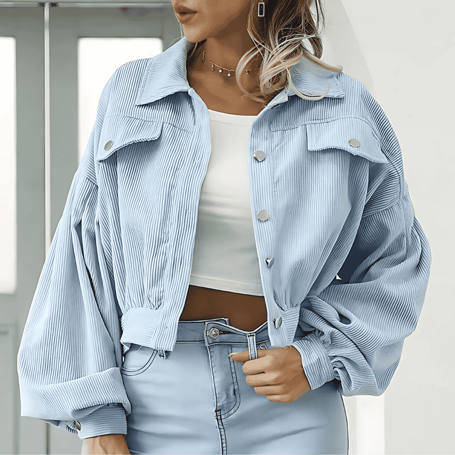 Studio Harvyn | Women - Short Corduroy Jacket - Stylish & Versatile