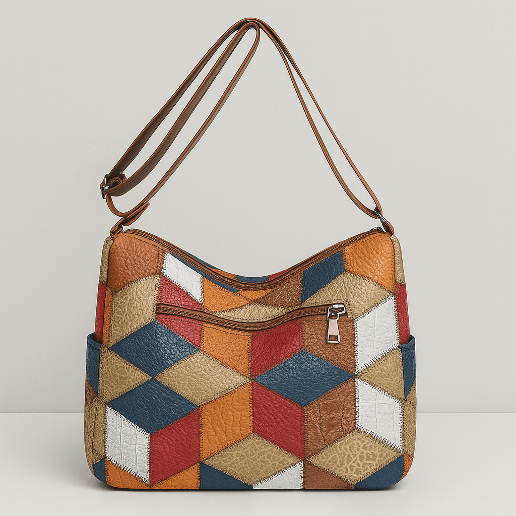 Studio Harvyn | Women - Shoulder Bag - Boho Check Faux Leather