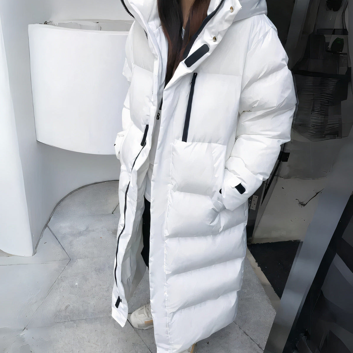Studio Harvyn | Women - Hooded Long Padded Coat - Warm & Stylish