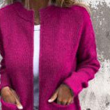 Studio Harvyn | Women - Solid Colour Cardigan – Comfortable Style