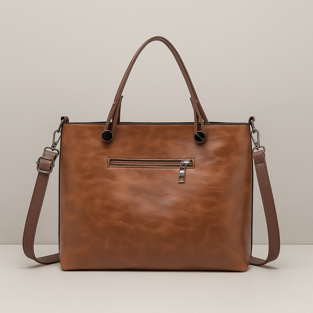 Women's - Vintage-Inspired Leather Shoulder Bag - Stylish & Durable - Perfect Accessory
