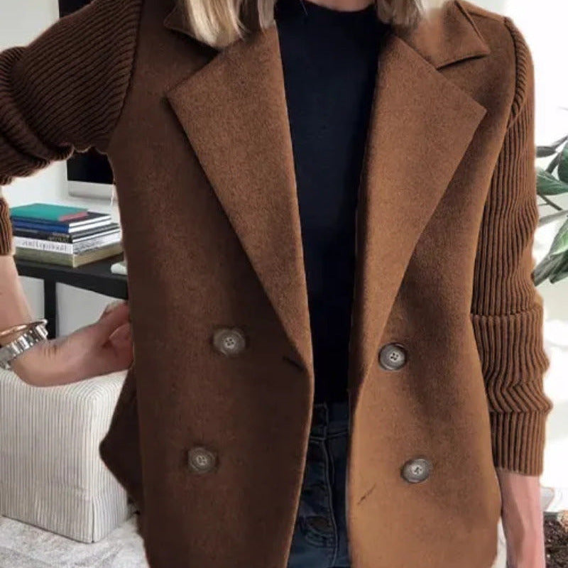 Studio Harvyn | Women - Puff Sleeves Blazer Jacket - Wool Blend