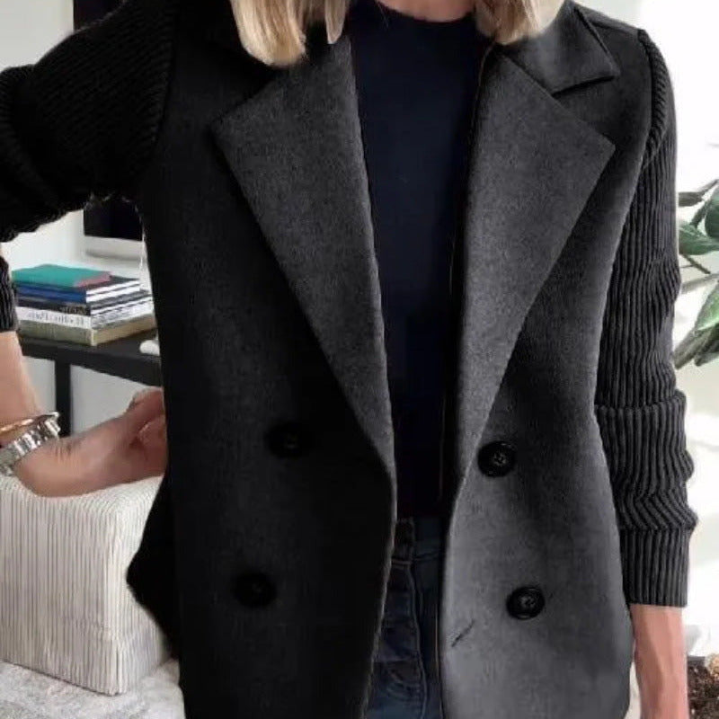 Studio Harvyn | Women - Puff Sleeves Blazer Jacket - Wool Blend