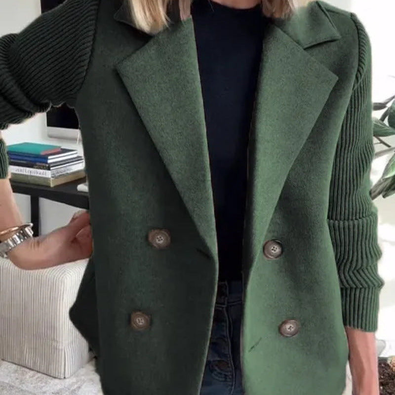 Studio Harvyn | Women - Puff Sleeves Blazer Jacket - Wool Blend