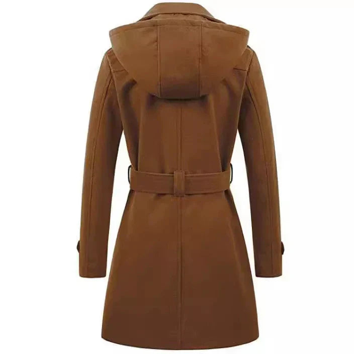 Studio Harvyn | Women - Tailored Fit Hooded Coat - Belted Waist