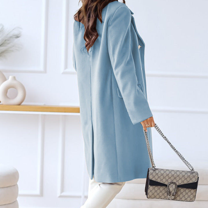 Studio Harvyn | Women  - Double Breasted Long Coat - Winter Style