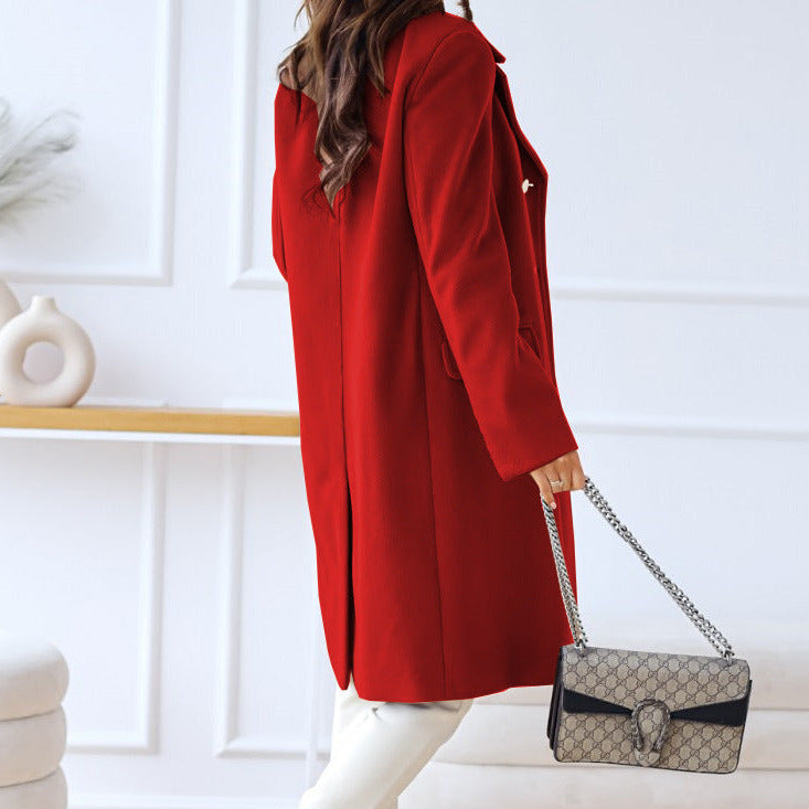 Studio Harvyn | Women  - Double Breasted Long Coat - Winter Style