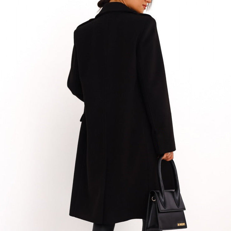 Studio Harvyn | Women  - Double Breasted Long Coat - Winter Style