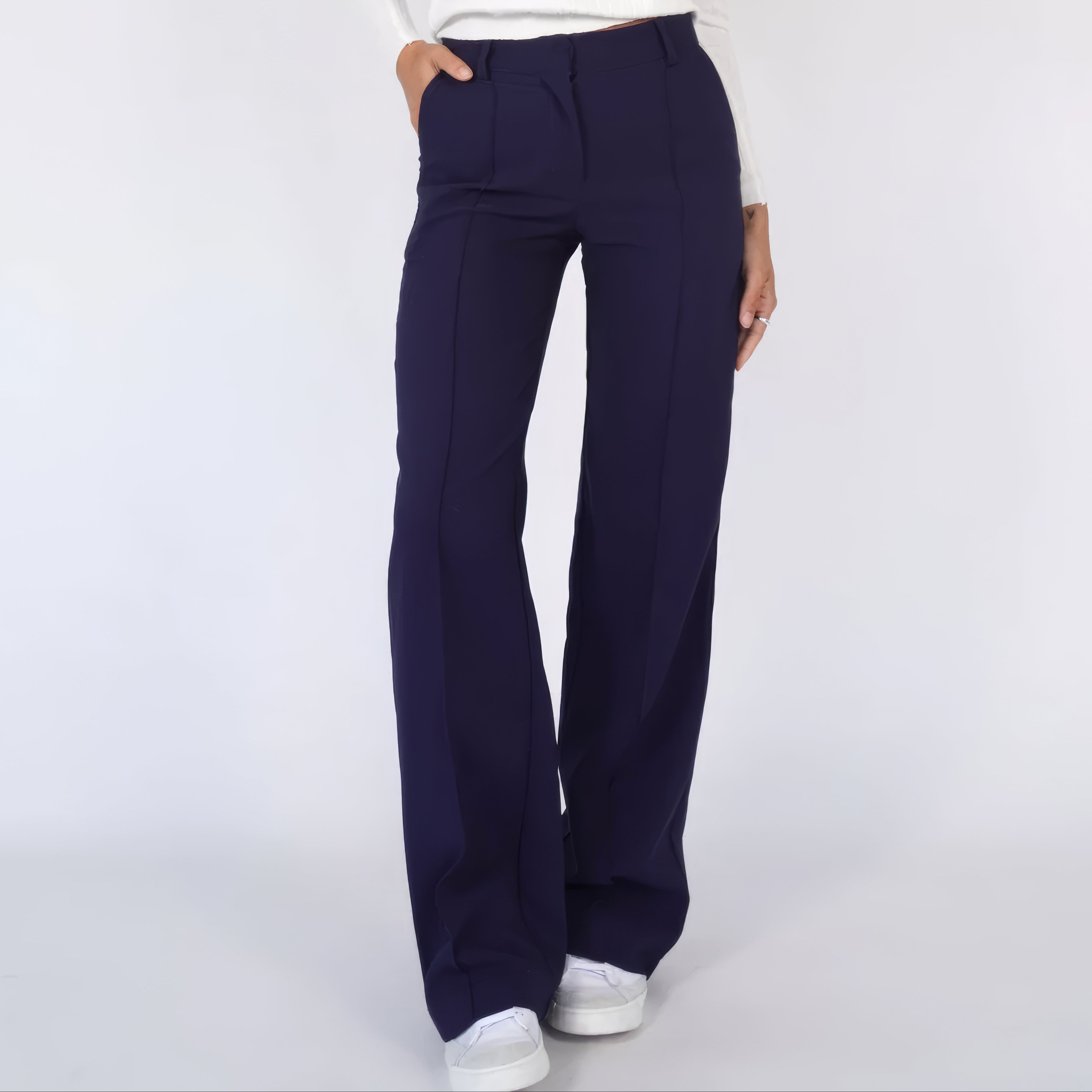 Studio Harvyn | Women - High-Waisted Straight Leg Trousers - Tailored