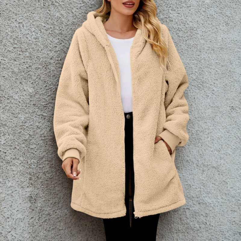 Studio Harvyn | Women - Plush Hooded Jacket - Oversized Fit