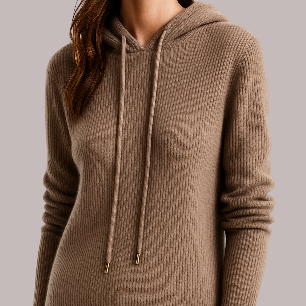 Studio Harvyn | Women - Relaxed Fit Hoodie - Ribbed Knit