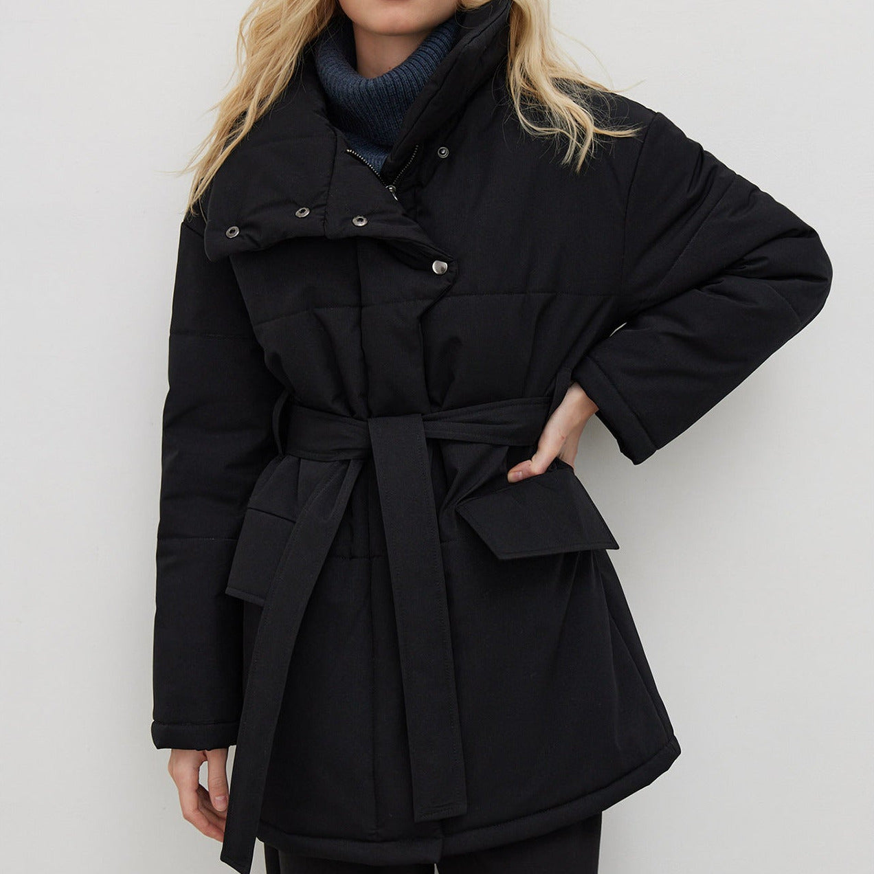 Studio Harvyn | Women - Quilted Cotton Jacket - Oversized & Belted