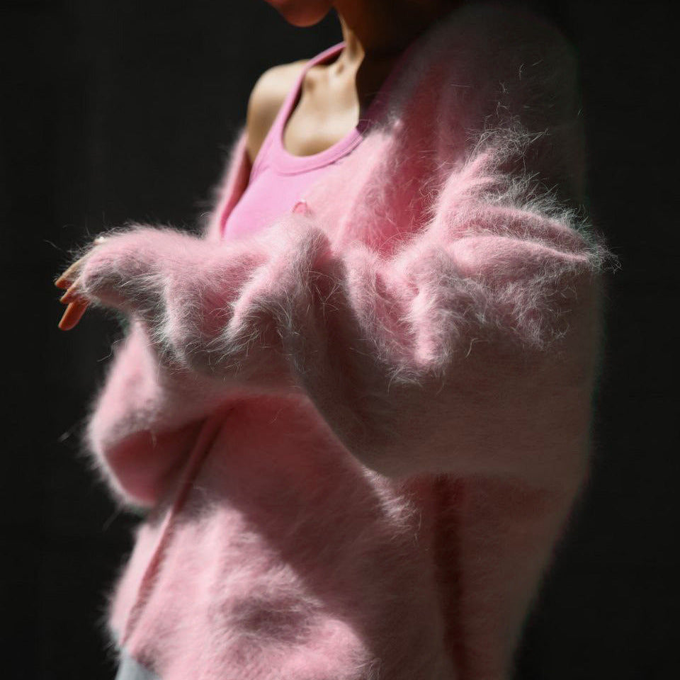 Studio Harvyn | Women - V-Neck Knitted Cardigan - Relaxed Fit