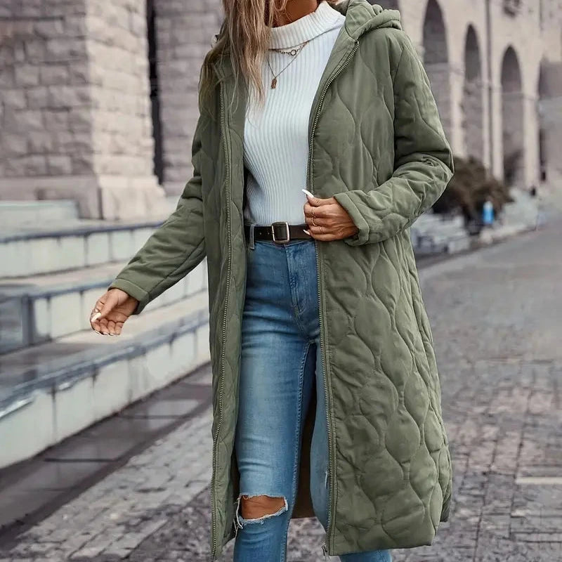 Studio Harvyn | Women - Hooded Quilted Coat - Soft Padded Comfort