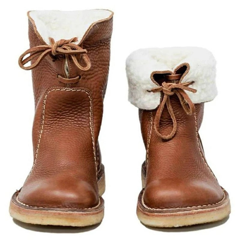 Studio Harvyn | Women – Shearling-Lined Ankle Boots - Foldable Cuff