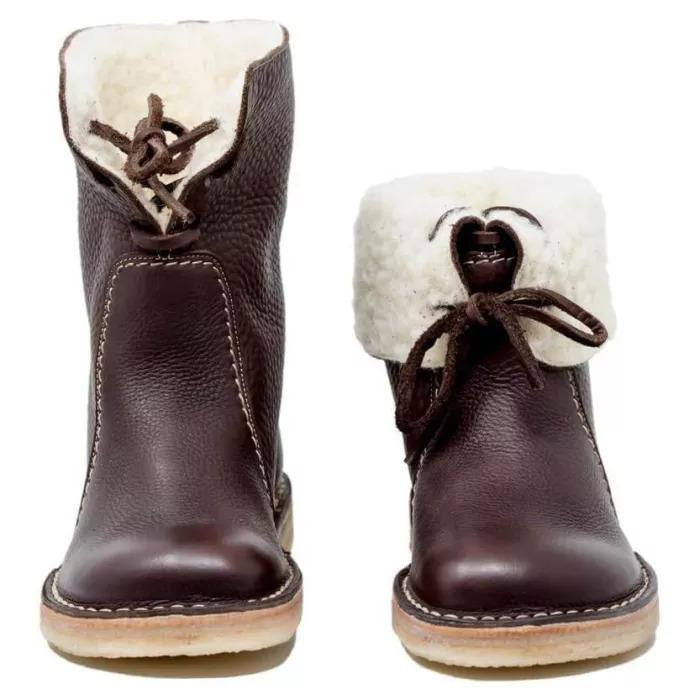 Studio Harvyn | Women – Shearling-Lined Ankle Boots - Foldable Cuff