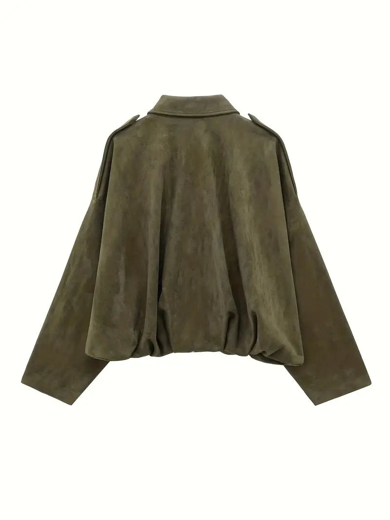 Studio Harvyn | Women - Oversized Short Jacket – Faux Suede