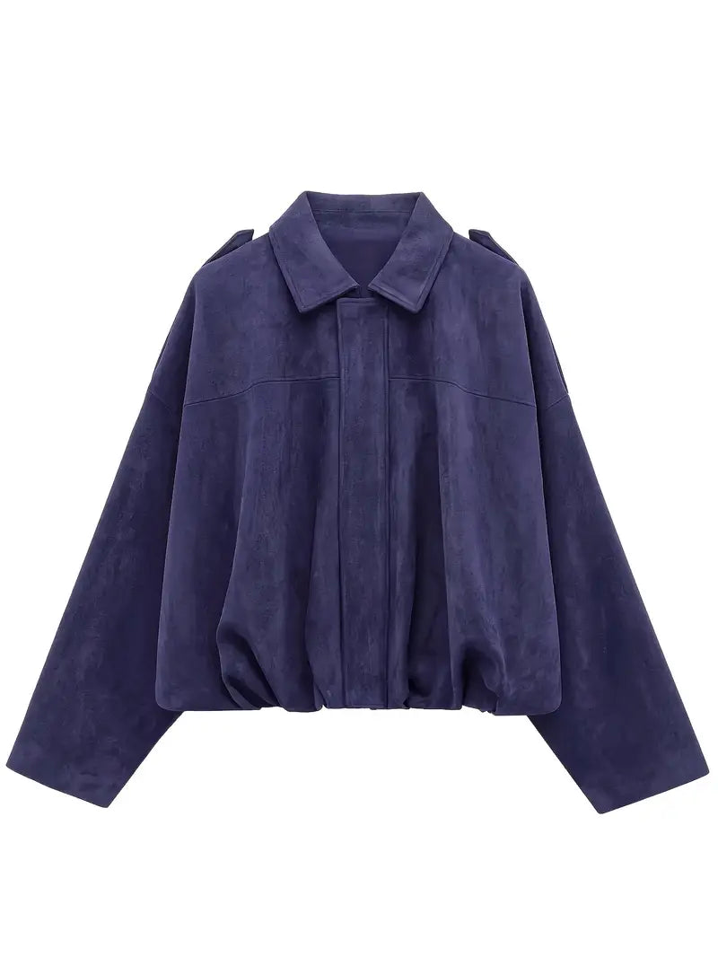 Studio Harvyn | Women - Oversized Short Jacket – Faux Suede