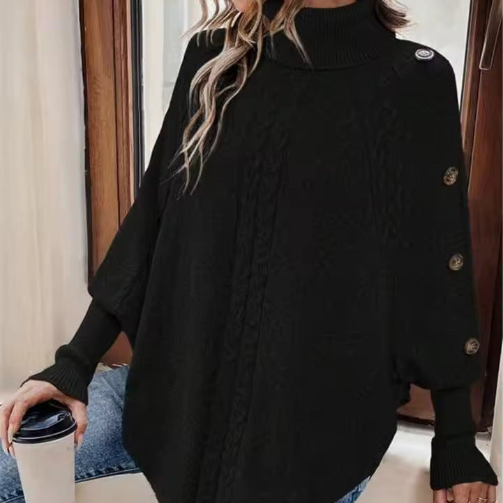 Studio Harvyn | Women - Oversized Knit Turtleneck Jumper - Wool Blend