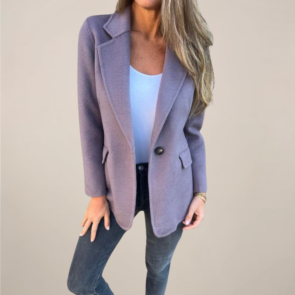 Studio Harvyn | Women - Tailored Blazer Jacket - Notch Lapel Style