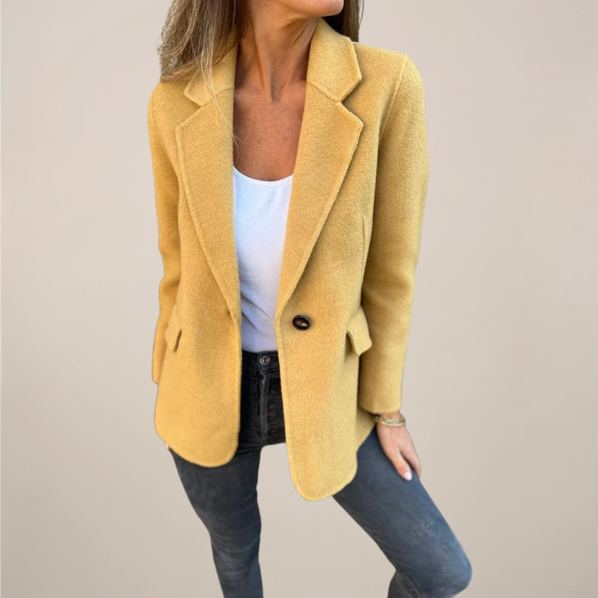 Studio Harvyn | Women - Tailored Blazer Jacket - Notch Lapel Style