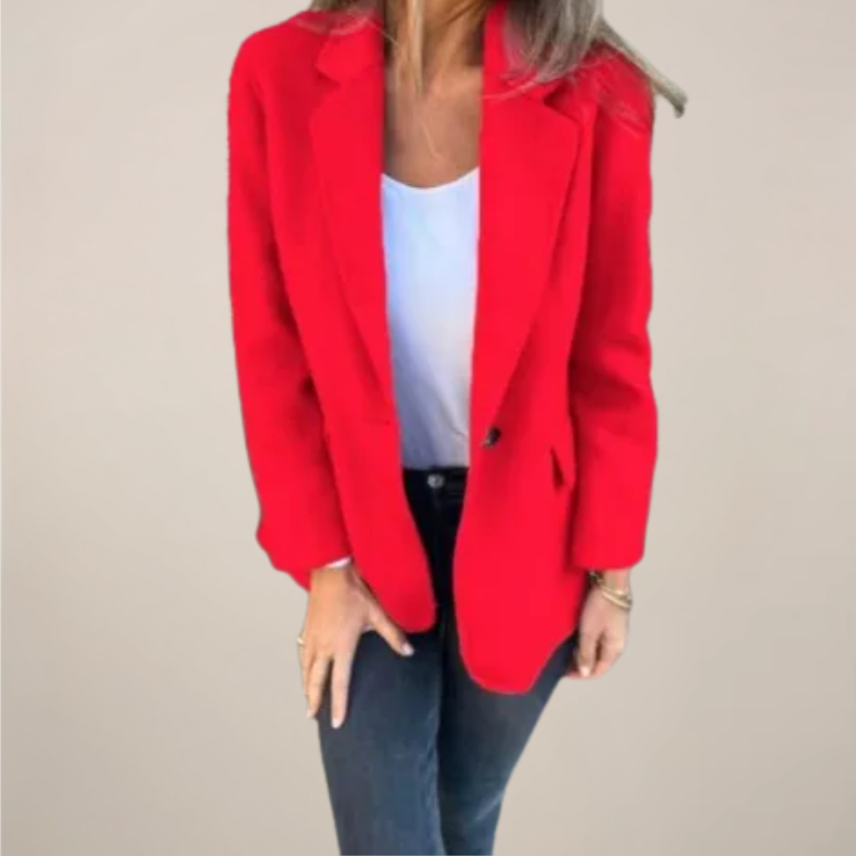 Studio Harvyn | Women - Tailored Blazer Jacket - Notch Lapel Style