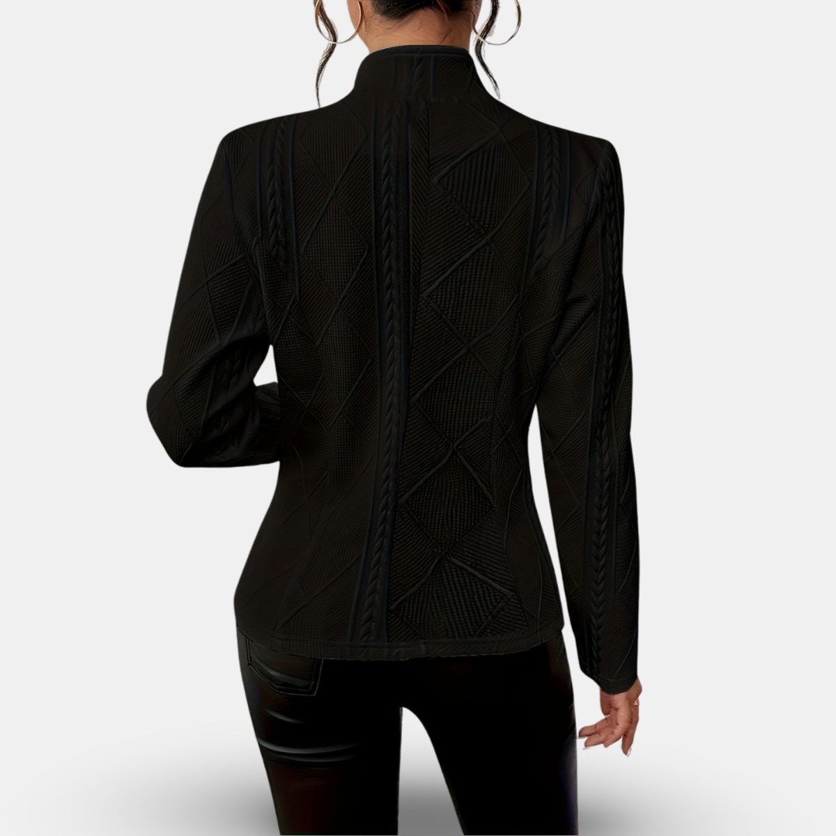Studio Harvyn | Women - Textured Geometric Blazer - Tailored Fit