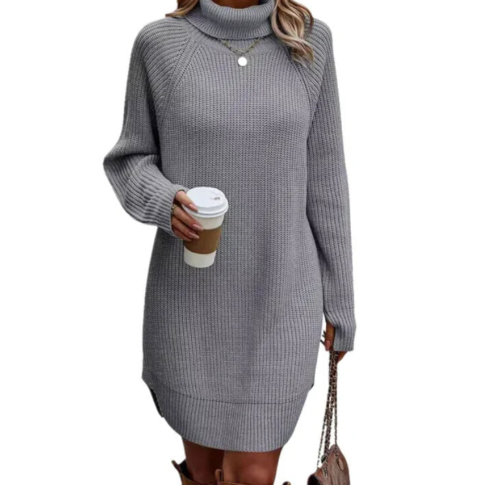 Studio Harvyn | Women - Turtleneck Knit Jumper Dress - Long Sleeve