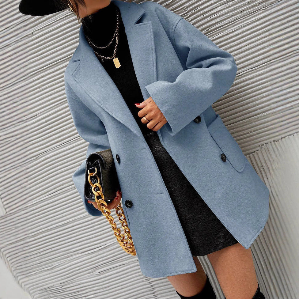 Studio Harvyn | Women - Relaxed Fit Wool Coat - Double-Breasted