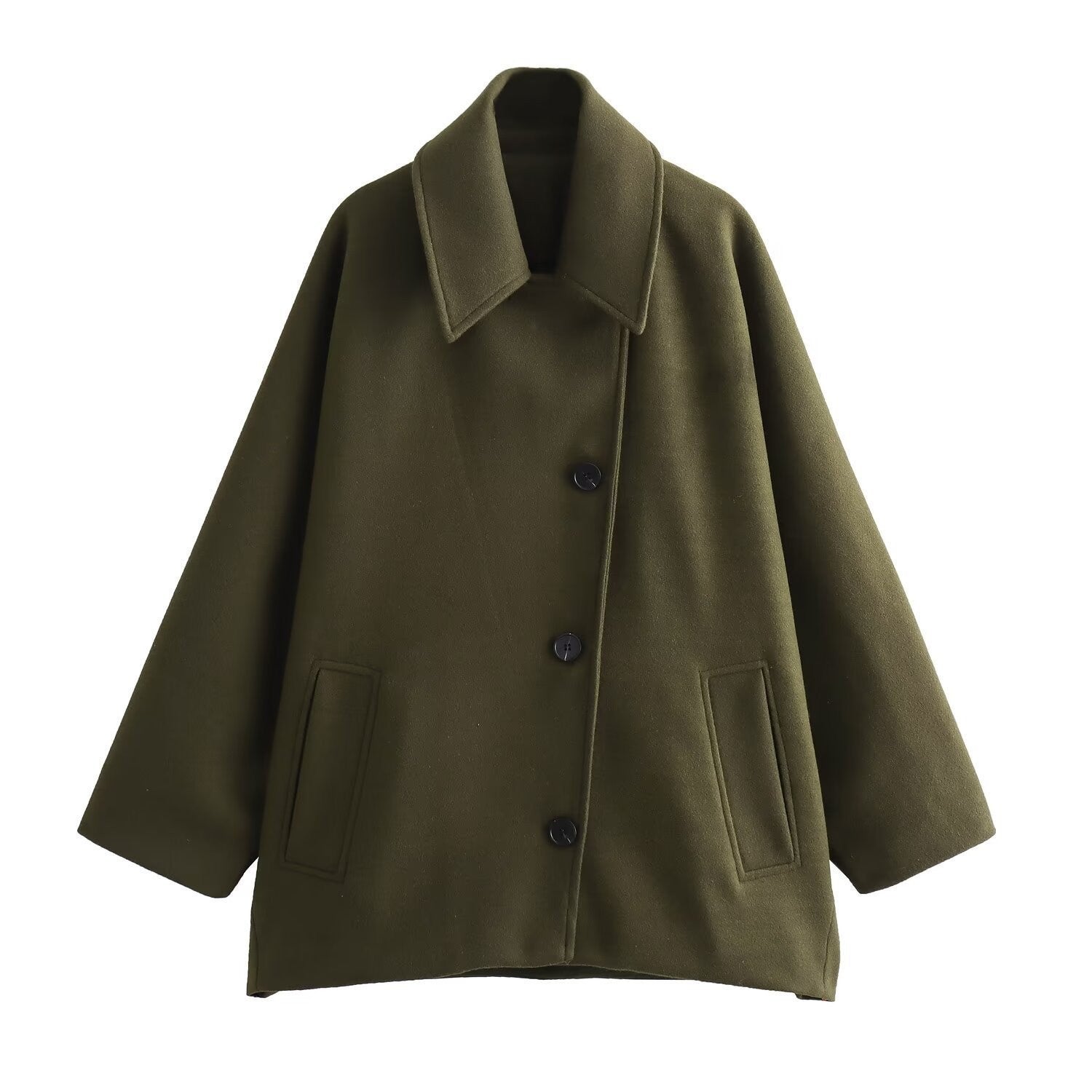 Studio Harvyn | Women - Oversized Wool Jacket - Wide Collar